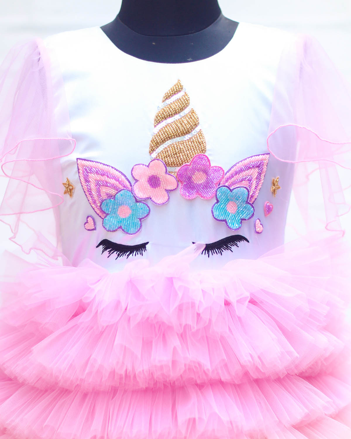 Buy Unicorn Theme Multi Color Kids Frocks Online Unicorn Theme Dress