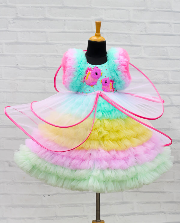 Unicorn Theme Dress for Girls