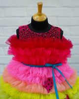 Frilled gown for kids online